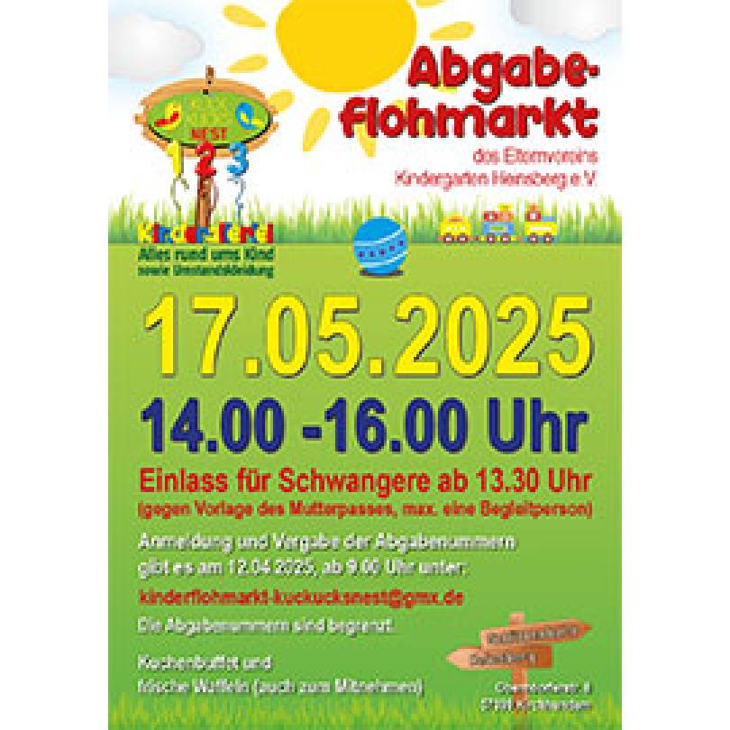 Abgabeflohmarkt 17. Mai 2025